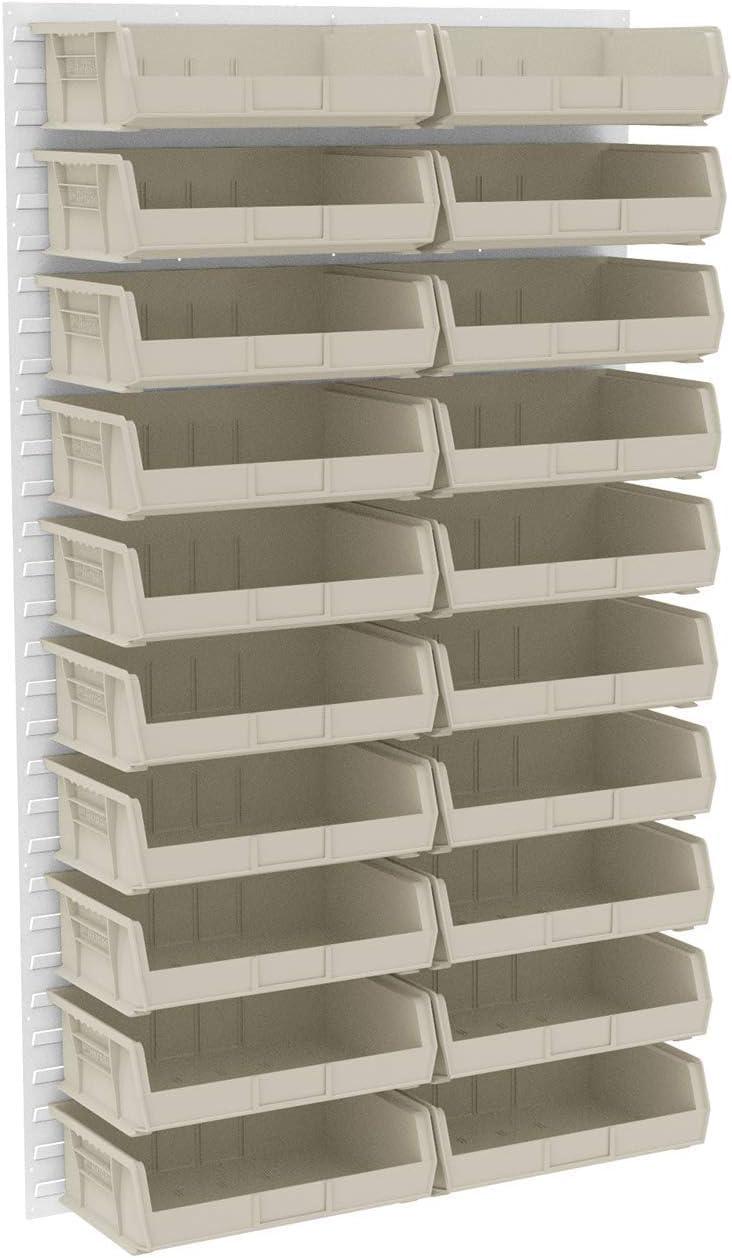 image:imageAkroMils 30255 AkroBins Plastic Storage Bins SpaceSaving Stackable Bins for Garage Pantry Craft Organization 11 x 16 x 5 Black 6PackStone