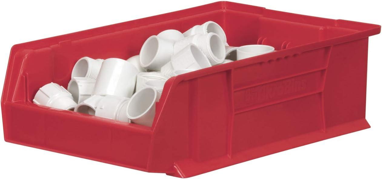 image:imageAkroMils 30280 SuperSize AkroBins Plastic Storage Bins SpaceSaving Stackable Bins for Garage Classroom Warehouse Organization 20 L x 12 W x 6 H Clear 4PackClear 4Pack