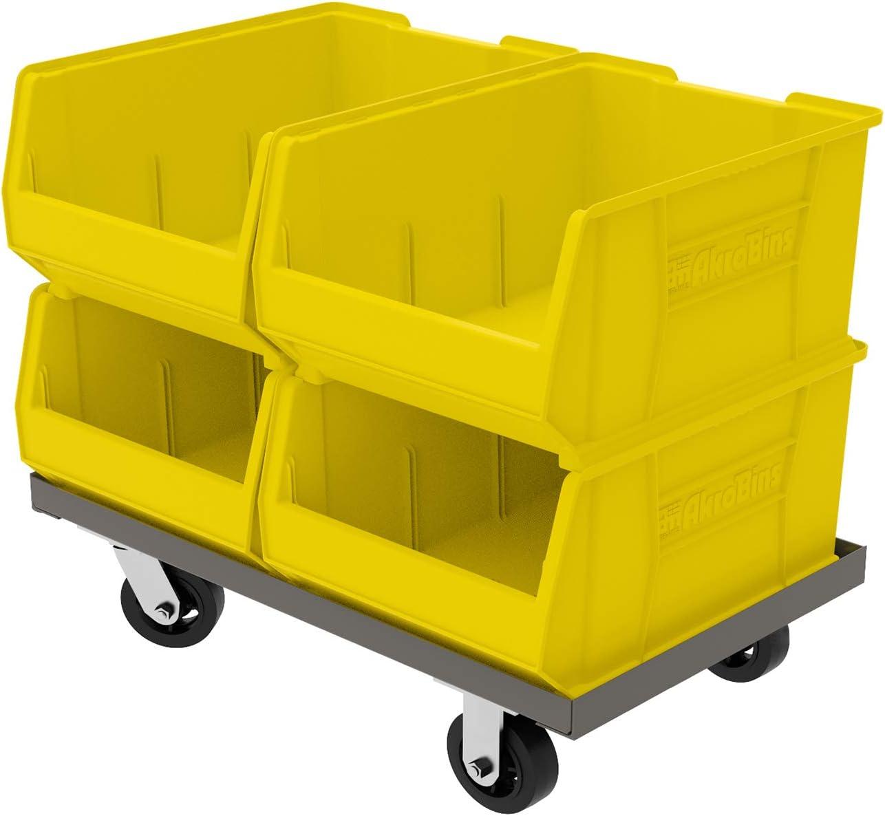image:imageAkroMils 30289 SuperSize AkroBins Plastic Storage Bins SpaceSaving Stackable Bins for Garage Classroom Warehouse Organization 24 L x 18 W x 12 H Clear 1PackClear 1Pack