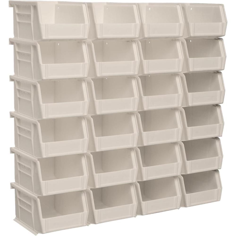 image:imageAkroMils 30210 AkroBins Plastic Storage Bins SpaceSaving Stackable Bins for Garage Pantry Craft Organization 5 x 4 x 3 Yellow 24PackStone