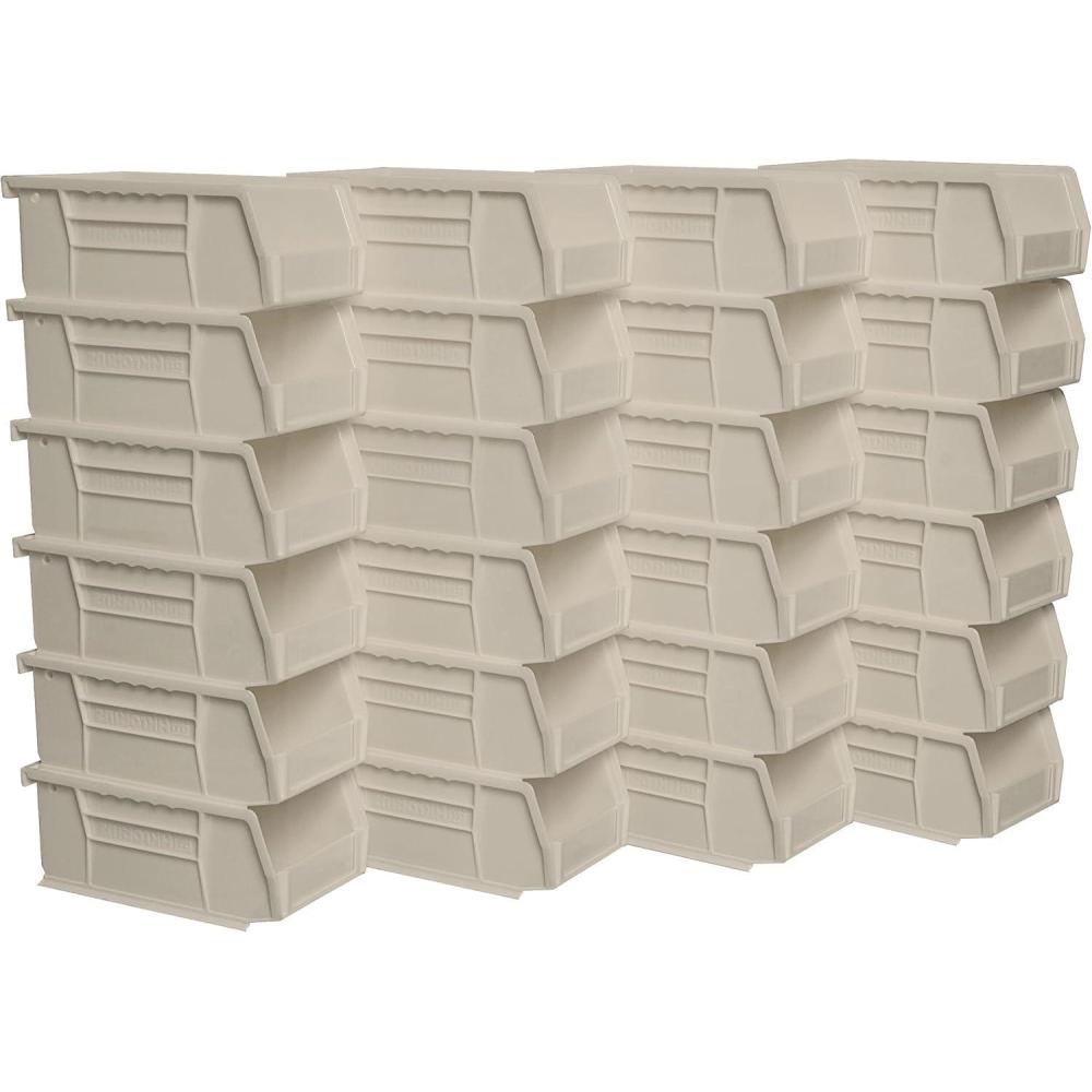 image:imageAkroMils 30220 AkroBins Plastic Storage Bins SpaceSaving Stackable Bins for Garage Pantry Craft Organization 7 x 4 x 3 Blue 24PackStone