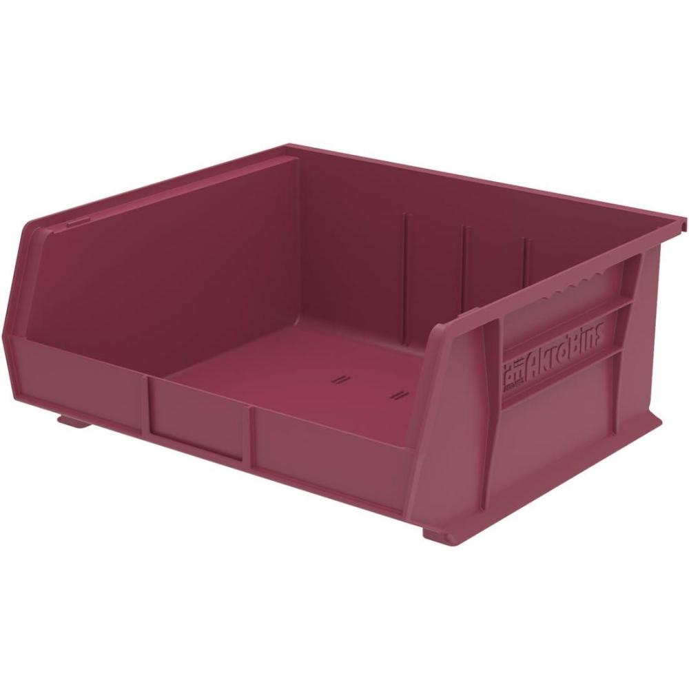 image:imageAkroMils 30250 AkroBins Plastic Storage Bins SpaceSaving Stackable Bins for Garage Pantry Craft Organization 15 x 16 x 7 Green 6PackBerry