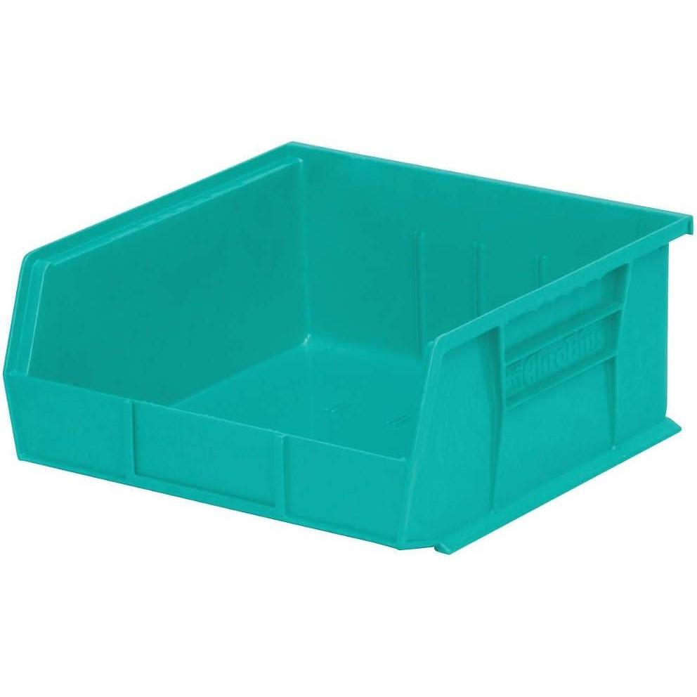 image:imageAkroMils 30250 AkroBins Plastic Storage Bins SpaceSaving Stackable Bins for Garage Pantry Craft Organization 15 x 16 x 7 Green 6PackTeal