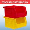 Akro-Mils 30210 AkroBins Plastic Storage Bins, Space-Saving Stackable Bins for Garage, Pantry, Craft Organization, 5″ x 4″ x 3″, Clear, 6-Pack(Red)