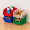Akro-Mils 30210 AkroBins Plastic Storage Bins, Space-Saving Stackable Bins for Garage, Pantry, Craft Organization, 5″ x 4″ x 3″, Yellow, 24-Pack(Blue)