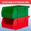 Akro-Mils 30220 AkroBins Plastic Storage Bins, Space-Saving Stackable Bins for Garage, Pantry, Craft Organization, 7″ x 4″ x 3″, Blue, 24-Pack(Red)