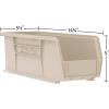 Akro-Mils 30234 AkroBins Plastic Storage Bins, Space-Saving Stackable Bins for Garage, Pantry, Craft Organization, 15″ x 5″ x 5″, Black, 12-Pack(Stone)
