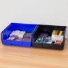 Akro-Mils 30235 AkroBins Plastic Storage Bins, Space-Saving Stackable Bins for Garage, Pantry, Craft Organization, 11″ x 11″ x 5″, Blue, 6-Pack(Blue)