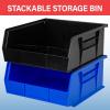 Akro-Mils 30235 AkroBins Plastic Storage Bins, Space-Saving Stackable Bins for Garage, Pantry, Craft Organization, 11″ x 11″ x 5″, Blue, 6-Pack(Clear)
