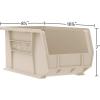 Akro-Mils 30239 AkroBins Plastic Storage Bins, Space-Saving Stackable Bins for Garage, Pantry, Craft Organization, 11-” x 8-” x 7-“, Red, 6-Pack(Stone)