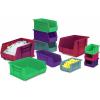 Akro-Mils 30250 AkroBins Plastic Storage Bins, Space-Saving Stackable Bins for Garage, Pantry, Craft Organization, 15″ x 16″ x 7″, Green, 6-Pack(Berry)