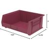 Akro-Mils 30250 AkroBins Plastic Storage Bins, Space-Saving Stackable Bins for Garage, Pantry, Craft Organization, 15″ x 16″ x 7″, Green, 6-Pack(Berry)