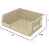Akro-Mils 30250 AkroBins Plastic Storage Bins, Space-Saving Stackable Bins for Garage, Pantry, Craft Organization, 15″ x 16″ x 7″, Green, 6-Pack(Stone)