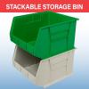 Akro-Mils 30270 AkroBins Plastic Storage Bins, Space-Saving Stackable Bins for Garage, Pantry, Craft Organization, 18″ x 16″ x 11″, Black, 3-Pack(Green)