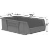 Akro-Mils 30280 Super-Size AkroBins Plastic Storage Bins, Space-Saving Stackable Bins for Garage, Classroom, Warehouse Organization, 20″ L x 12″ W x 6″ H, Clear, 4-Pack(Blue  (4-Pack))