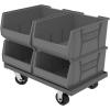 Akro-Mils 30289 Super-Size AkroBins Plastic Storage Bins, Space-Saving Stackable Bins for Garage, Classroom, Warehouse Organization, 24″ L x 18″ W x 12″ H, Clear, 1-Pack(Grey  (1-Pack))