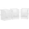 Akro-Mils 30210 AkroBins Plastic Storage Bins, Space-Saving Stackable Bins for Garage, Pantry, Craft Organization, 5″ x 4″ x 3″, Clear, 6-Pack(Clear)