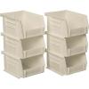 Akro-Mils 30210 AkroBins Plastic Storage Bins, Space-Saving Stackable Bins for Garage, Pantry, Craft Organization, 5″ x 4″ x 3″, Clear, 6-Pack(Stone)