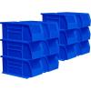 Akro-Mils 30230 AkroBins Plastic Storage Bins, Space-Saving Stackable Bins for Garage, Pantry, Craft Organization, 10.5 “L x 5.5 “W x 5″H, Blue, 12-Pack(Blue)