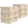 Akro-Mils 30230 AkroBins Plastic Storage Bins, Space-Saving Stackable Bins for Garage, Pantry, Craft Organization, 10.5 “L x 5.5 “W x 5″H, Blue, 12-Pack(Stone)