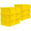 Akro-Mils 30230 AkroBins Plastic Storage Bins, Space-Saving Stackable Bins for Garage, Pantry, Craft Organization, 10.5 “L x 5.5 “W x 5″H, Blue, 12-Pack(Yellow)