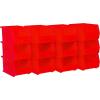 Akro-Mils 30237 AkroBins Plastic Storage Bins, Space-Saving Stackable Bins for Garage, Pantry, Craft Organization, 9″ x 6″ x 5″, Blue, 12-Pack(Red)