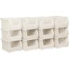 Akro-Mils 30237 AkroBins Plastic Storage Bins, Space-Saving Stackable Bins for Garage, Pantry, Craft Organization, 9″ x 6″ x 5″, Blue, 12-Pack(Stone)
