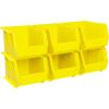 Akro-Mils 30239 AkroBins Plastic Storage Bins, Space-Saving Stackable Bins for Garage, Pantry, Craft Organization, 11-” x 8-” x 7-“, Red, 6-Pack(Yellow)
