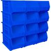 image:imageAkroMils 30240 AkroBins Plastic Storage Bins SpaceSaving Stackable Bins for Garage Pantry Craft Organization 15Inch x 8Inch x 7Inch Blue 12PackBlue