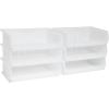 Akro-Mils 30255 AkroBins Plastic Storage Bins, Space-Saving Stackable Bins for Garage, Pantry, Craft Organization, 11″ x 16″ x 5″, Black, 6-Pack(Clear)
