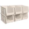 Akro-Mils 30260 AkroBins Plastic Storage Bins, Space-Saving Stackable Bins for Garage, Pantry, Craft Organization, 18″ x 11″ x 10″, Red, 6-Pack(Stone)