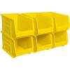Akro-Mils 30260 AkroBins Plastic Storage Bins, Space-Saving Stackable Bins for Garage, Pantry, Craft Organization, 18″ x 11″ x 10″, Red, 6-Pack(Yellow)