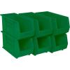Akro-Mils 30265 AkroBins Plastic Storage Bins, Space-Saving Stackable Bins for Garage, Pantry, Craft Organization, 18-” x 8.25-” x 9-“, Blue, 6-Pack(Green)