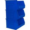 Akro-Mils 30270 AkroBins Plastic Storage Bins, Space-Saving Stackable Bins for Garage, Pantry, Craft Organization, 18″ x 16″ x 11″, Black, 3-Pack(Blue)