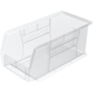 Akro-Mils 30230 AkroBins Plastic Storage Bins, Space-Saving Stackable Bins for Garage, Pantry, Craft Organization, 10.5 “L x 5.5 “W x 5″H, Blue, 12-Pack(Clear)