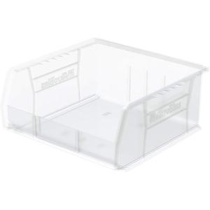 Akro-Mils 30235 AkroBins Plastic Storage Bins, Space-Saving Stackable Bins for Garage, Pantry, Craft Organization, 11″ x 11″ x 5″, Blue, 6-Pack(Clear)