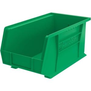 Akro-Mils 30240 AkroBins Plastic Storage Bins, Space-Saving Stackable Bins for Garage, Pantry, Craft Organization, 15-Inch x 8-Inch x 7-Inch, Blue, 12-Pack(Green)