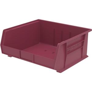 Akro-Mils 30250 AkroBins Plastic Storage Bins, Space-Saving Stackable Bins for Garage, Pantry, Craft Organization, 15″ x 16″ x 7″, Green, 6-Pack(Berry)