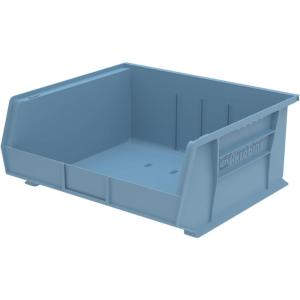 Akro-Mils 30250 AkroBins Plastic Storage Bins, Space-Saving Stackable Bins for Garage, Pantry, Craft Organization, 15″ x 16″ x 7″, Green, 6-Pack(Light Blue)