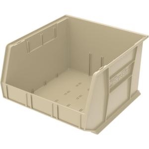 Akro-Mils 30270 AkroBins Plastic Storage Bins, Space-Saving Stackable Bins for Garage, Pantry, Craft Organization, 18″ x 16″ x 11″, Black, 3-Pack(Stone)
