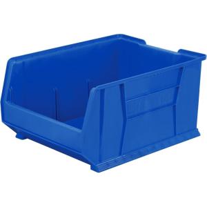 Akro-Mils 30289 Super-Size AkroBins Plastic Storage Bins, Space-Saving Stackable Bins for Garage, Classroom, Warehouse Organization, 24″ L x 18″ W x 12″ H, Clear, 1-Pack(Blue  (1-Pack))