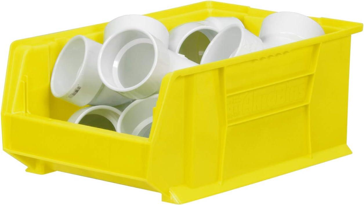 image:imageAkroMils 30281 SuperSize AkroBins Plastic Storage Bins SpaceSaving Stackable Bins for Garage Classroom Warehouse Organization 20 L x 12 W x 8 H Blue 3PackYellow