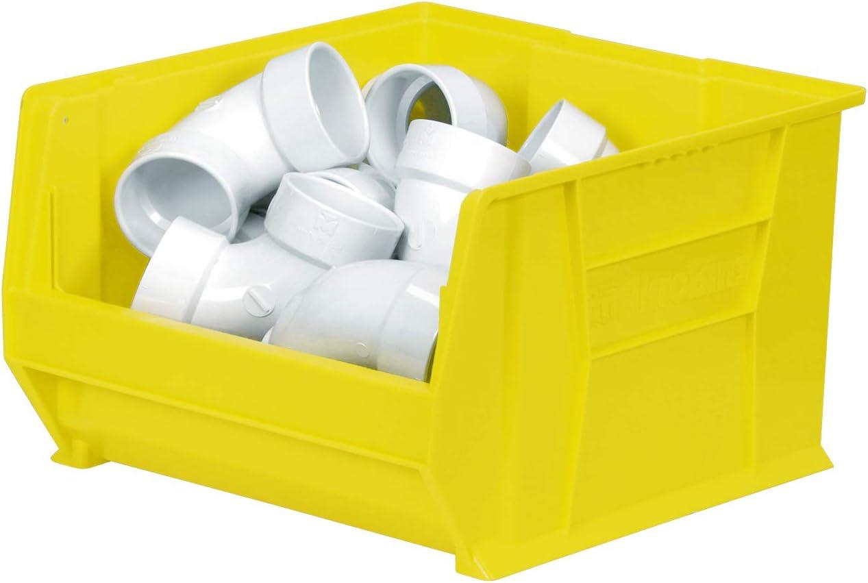image:imageAkroMils 30283 SuperSize AkroBins Plastic Storage Bins SpaceSaving Stackable Bins for Garage Classroom Warehouse Organization 20 L x 18 W x 12 H Red 1PackYellow 1Pack