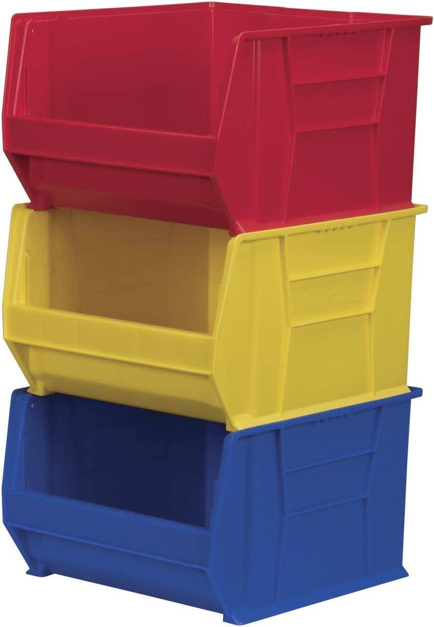 image:imageAkroMils 30283 SuperSize AkroBins Plastic Storage Bins SpaceSaving Stackable Bins for Garage Classroom Warehouse Organization 20 L x 18 W x 12 H Red 1PackRed 1Pack