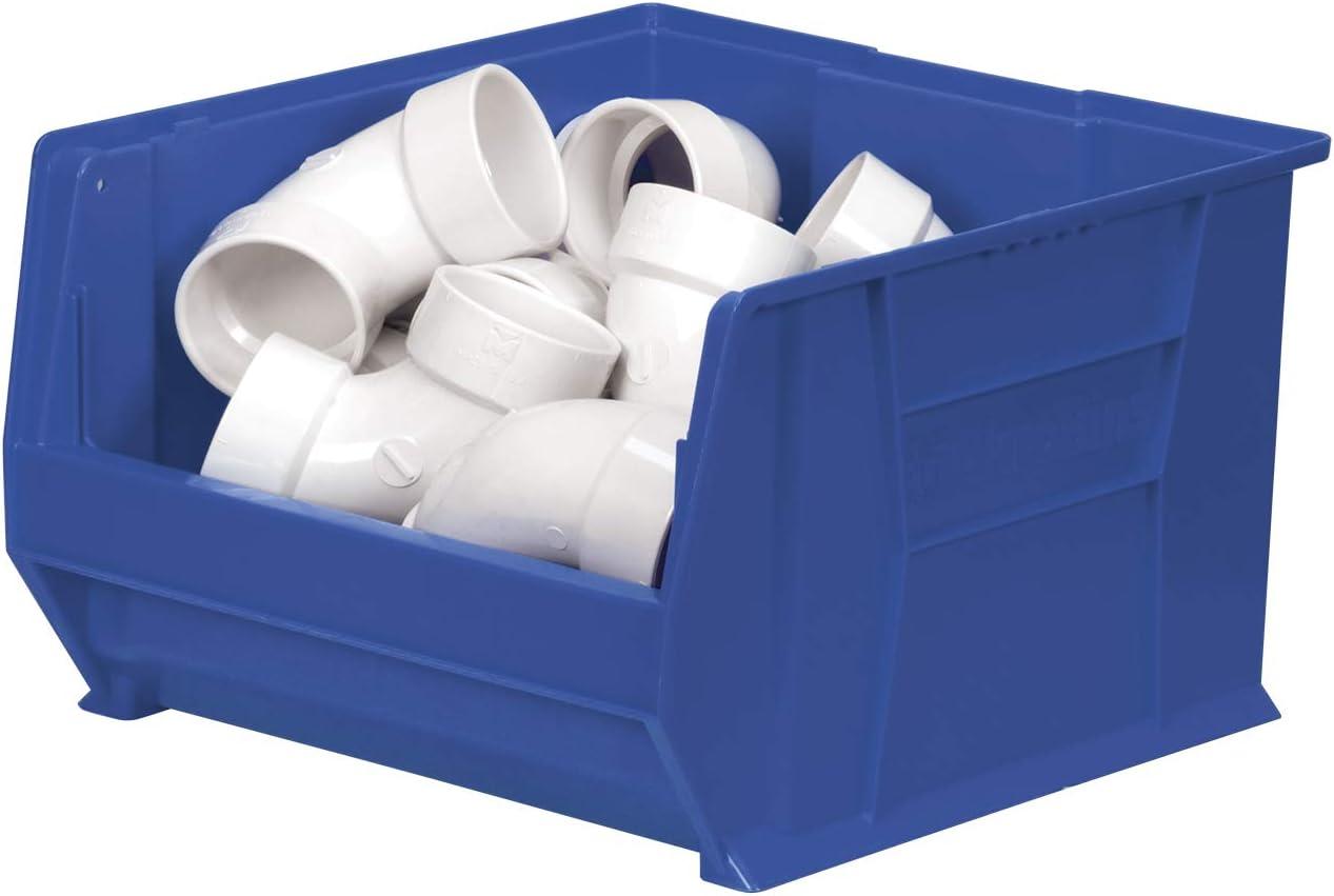 image:imageAkroMils 30283 SuperSize AkroBins Plastic Storage Bins SpaceSaving Stackable Bins for Garage Classroom Warehouse Organization 20 L x 18 W x 12 H Red 1PackBlue 1Pack