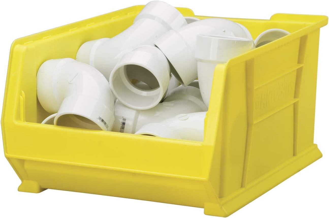 image:imageAkroMils 30288 SuperSize AkroBins Plastic Storage Bins SpaceSaving Stackable Bins for Garage Classroom Warehouse Organization 24 L x 16 W x 11 H Blue 1PackYellow 1Pack
