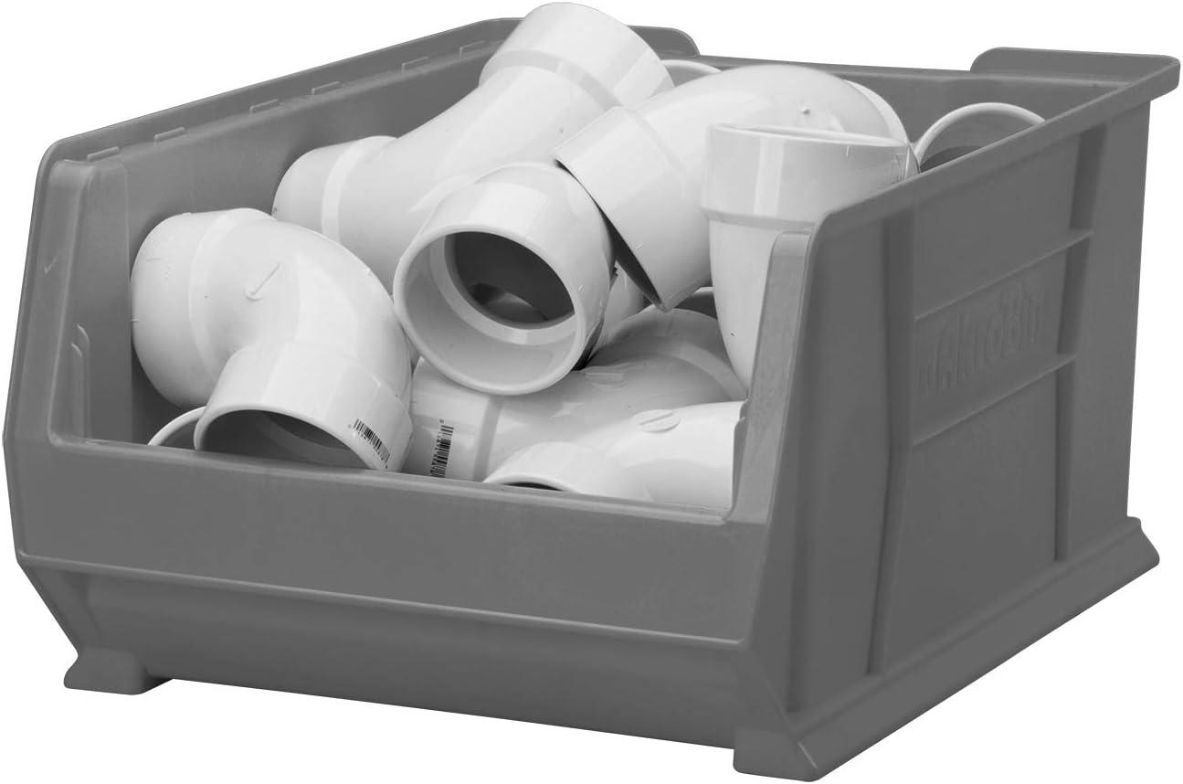 image:imageAkroMils 30288 SuperSize AkroBins Plastic Storage Bins SpaceSaving Stackable Bins for Garage Classroom Warehouse Organization 24 L x 16 W x 11 H Blue 1PackClear 1Pack