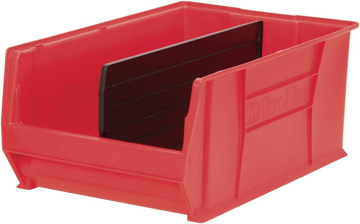 image:imageAkroMils 30290 SuperSize AkroBins Plastic Storage Bins SpaceSaving Stackable Bins for Garage Classroom Warehouse Organization 30 L x 18 W x 12 H Blue 1PackRed 1Pack