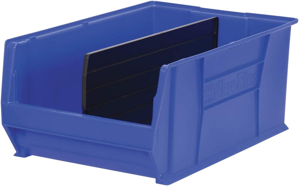 image:imageAkroMils 30290 SuperSize AkroBins Plastic Storage Bins SpaceSaving Stackable Bins for Garage Classroom Warehouse Organization 30 L x 18 W x 12 H Blue 1PackGrey 1Pack