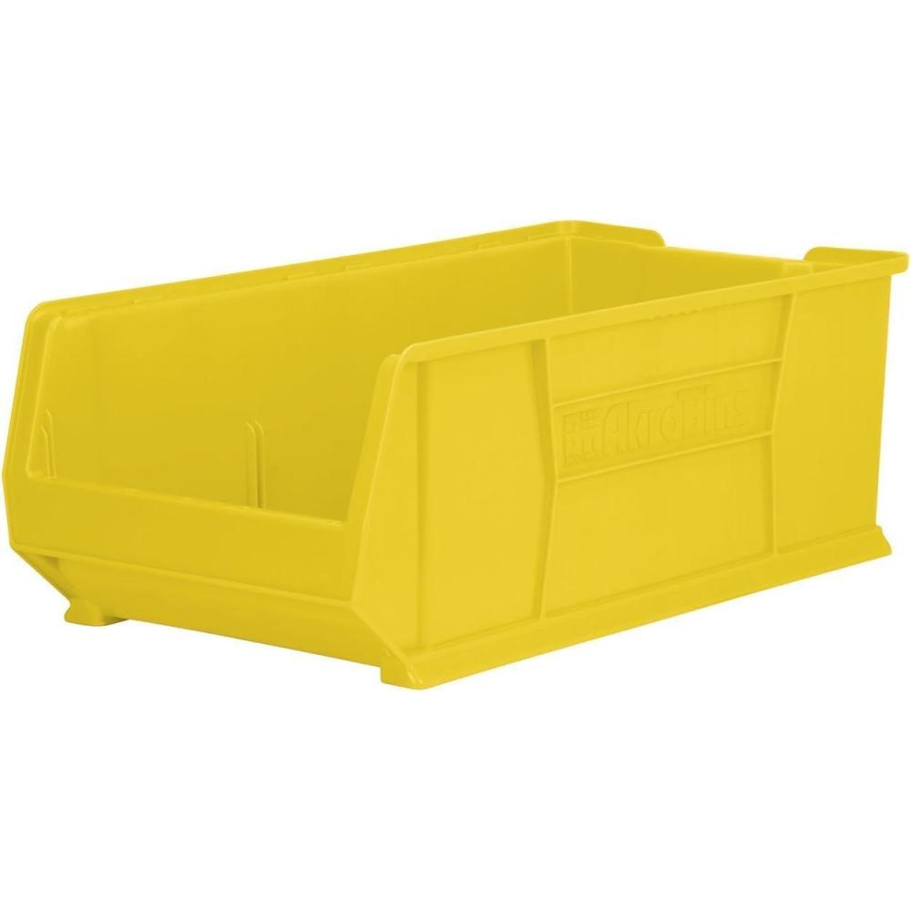 image:imageAkroMils 30293 SuperSize AkroBins Plastic Storage Bins SpaceSaving Stackable Bins for Garage Classroom Warehouse Organization 30 L x 16 W x 11 H Red 1PackYellow  1Pack